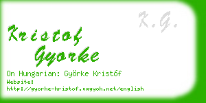 kristof gyorke business card